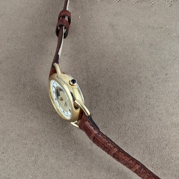 Vintage Lady's Pulsar Moon Phase Gold Tone Watch New Pulsar factory 8 inch Strap - Picture 4 of 8